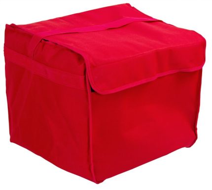 Geantă pentru pizza / geantă termoizolantă – pentru 8 cutii de pizza de 37x37 cm – Roșu