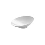 (24 buc) Bol desert/salată | PERA White - Porțelan - oval - 60x60 mm - Alb