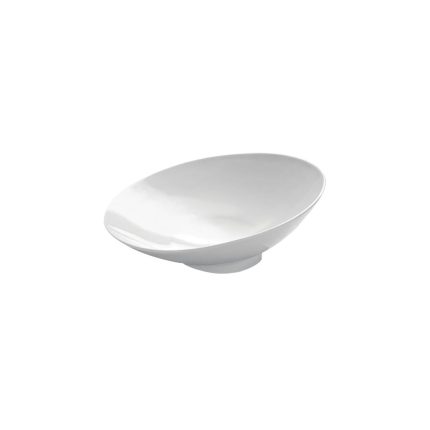 (24 buc) Bol desert/salată | PERA White - Porțelan - oval - 60x60 mm - Alb