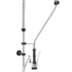 Duș prespălare cu 1 orificiu [2000] PREMIUM PLUS - cu duș pre‑spălare, pistol de pulverizare, furtun flexibil, montaj pe perete & doi robineți - pentru apă rece și caldă
