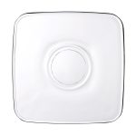 (72 buc) AQUA - Farfurioară pentru pahare de ceai - Pătrat - 102x102 mm