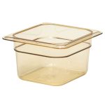 (6 bucăți) CAMBRO | H-PAN™ Recipiente GN rezistente la căldură 1/6 - Ambra - Adâncime 100 mm