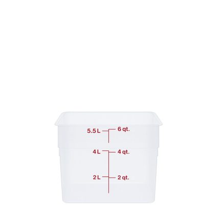 (6 bucăți) CAMBRO | CAMSQUARES® - Recipient - 5.7 litri - Transparent