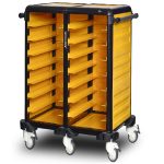 Cărucior inox profesional pentru transport tăvi Pimak G.ST.75.D.3