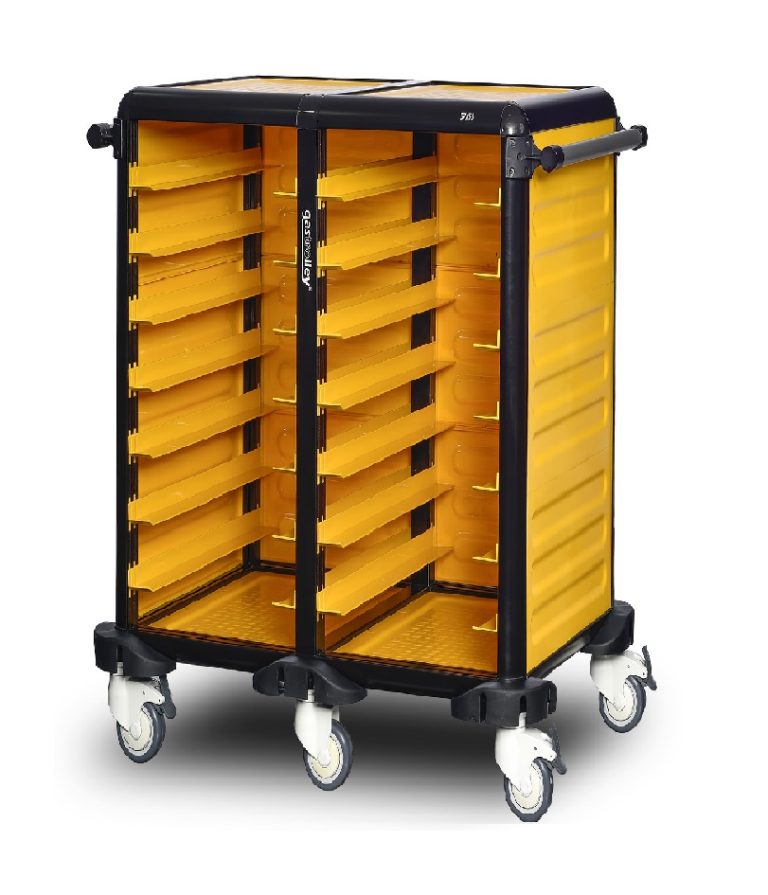 Cărucior inox profesional pentru transport tăvi Pimak G.ST.75.D.3