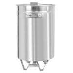 Coș de gunoi - cu pedală - 75,0 litri - 450x450x520 mm - cu roți, mânere, deschidere/închidere soft - oțel inoxidabil