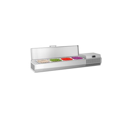 Vitrină frigorifică de ingrediente PREMIUM PLUS - 1328x413 mm - 4x GN 1/3
