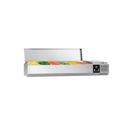 Vitrină frigorifică de ingrediente PREMIUM - 1400x395 mm - 6x GN 1/3