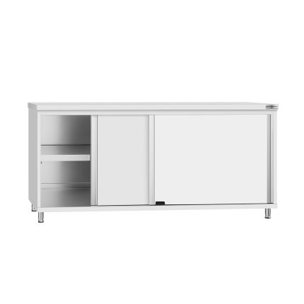 Dulap de lucru din oțel inoxidabil ECO - 1800x600 mm - uși glisante