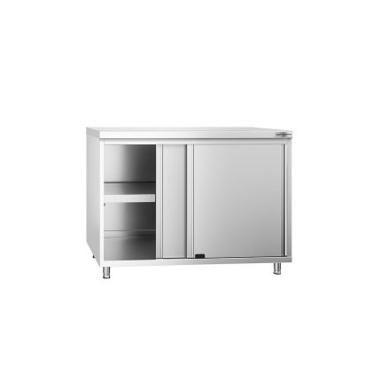 Dulap de lucru din oțel inoxidabil PREMIUM - 1000 x 600 mm - cu ușă glisantă