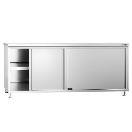 Dulap de lucru din oțel inoxidabil PREMIUM - 2000 x 700 mm - cu ușă glisantă