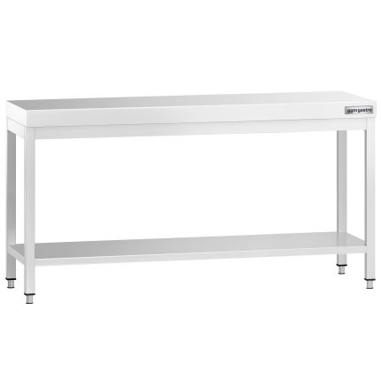 Masă de lucru din oțel inoxidabil PREMIUM - 2000x800 mm - cu poliță inferioară