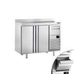 Frigider Bar Profesional PREMIUM PLUS - 1468x600 mm - 340 L - cu 2 uși pline, bordură spate 100 mm & sertar pentru zaț de cafea (knock box)