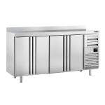 Frigider Bar Profesional PREMIUM PLUS - Barkühltische - 2452x600 mm - 690 L - 4 uși & 2 sertare, bordură spate 100 mm
