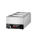 Bain-marie de banc, electric - 1,2 kW - GN 1/1 cu înălțime 150 mm - cu robinet de scurgere