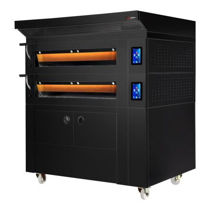 Convectomat pentru panificație cu funcție de abur - Touch - 2 camere de coacere - incl. hota și dulap de fermentare 8x EN 600x400 - Negru