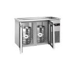 Dozator de bere profesional cu răcire integrată PREMIUM - 1550x700 mm - 2 Uși din sticlă