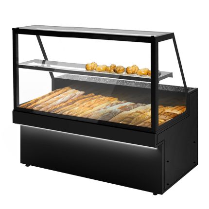 Vitrină pâine PREMIUM Toronto - 1800x800 mm - culoare negru - cu 1 rafturi