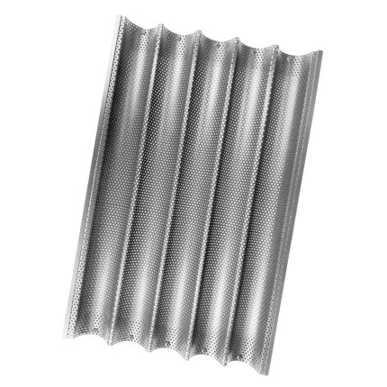 Tavă pentru baghete - Aluminiu - EN 600x400 - antiaderent - cu 5 mulde