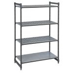 CAMBRO | Camshelving® - Basics Plus - Raft de bază - 1070mm - cu 3 rafturi cu fantă și 1 raft închis