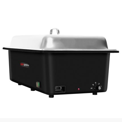 Vas electric pentru încălzire - GN 1/1 - cu capac - Negru