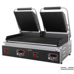 Contact grill / Grătar pentru hamburgeri - 3,6 kW - Digital - Grătar sus și jos - Suprafață de gătit: 480x230mm