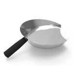 Lopățică pentru gyros și döner - oțel inoxidabil - 223x311x70 mm - cu mâner detașabil