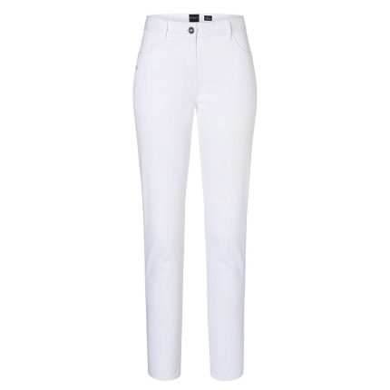 Karlowsky - pantaloni de damă cu 5 buzunare - culoare albă - mărime: 48