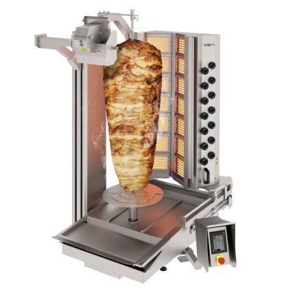 Robot shaorma pe gaz - în V - 14 arzătoare - max. 280 kg