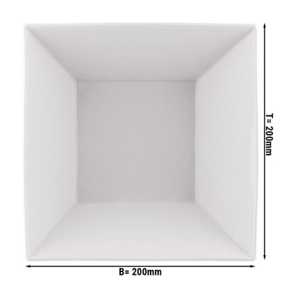 (6 bucăți) MAYA - Bol pentru desert/salată - 200 x 200 mm - Alb