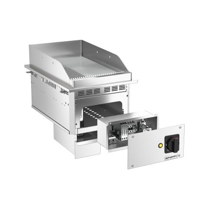 Plită de gătit electrică de încastrat – 4,5 kW – cu caneluri – suprafață de gătit: 344 x 484 mm