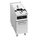 Friteuză electrică - cu suport (dulap închis) - 22 litri - 22,0 kW - cu sistem de filtrare a uleiului