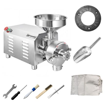 Moară electrică pentru cereale - 60 kg/h - reglaj continuu al gradului de măcinare - 1500 rpm