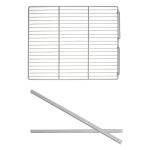 Grătar de susținere (plastifiat) cu șine din oțel inoxidabil - GN 2/1 - 650x530 mm - compatibil cu KG700ND, KG700GND, KS1400ND, KS1400GN, TS700N, TG700ND, TS1400N și TS1400GN