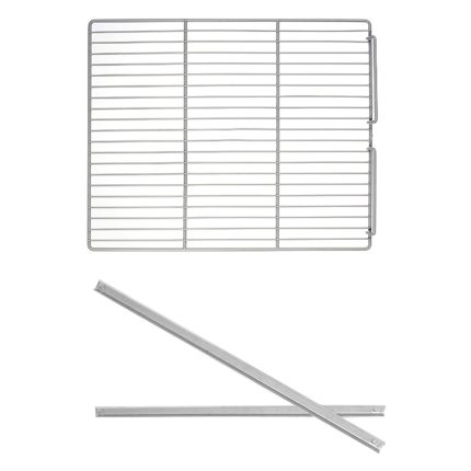 Grătar de susținere (plastifiat) cu șine din oțel inoxidabil - GN 2/1 - 650x530 mm - compatibil cu KG700ND, KG700GND, KS1400ND, KS1400GN, TS700N, TG700ND, TS1400N și TS1400GN