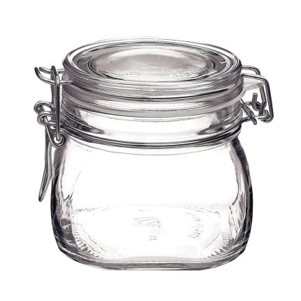 (6 buc) Bormioli Rocco | Borcan pentru conserve - DUBLIN - 500ml - cu clemă metalică (6 buc)
