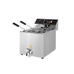 Electric Fierbător de paste profesional - de banc - 8 litri - 3,25 kW - cu robinet de scurgere - incl. 4 coșuri
