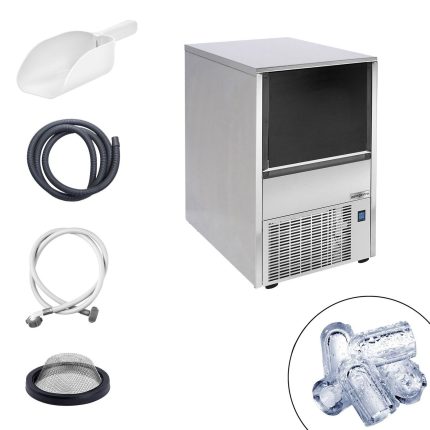 Mașină cuburi de gheață - Formă pentru gheață cilindrică cu gol - 39 kg/24 h