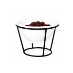 Etajieră / Suport pentru bufet – Negru – incl. 1 tavă din melamină – rotundă