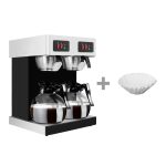 Aparat de cafea cu filtru – 2 x 1,8 litri – incl. 2 carafe de sticlă