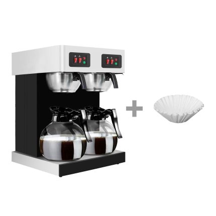 Aparat de cafea cu filtru – 2 x 1,8 litri – incl. 2 carafe de sticlă