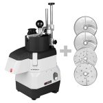 Robot tăiere legume / Mașină de tăiat legume - 735 W - incl. 4 discuri de tăiere / răzuire - oțel inoxidabil