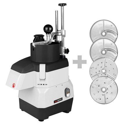 Robot tăiere legume / Mașină de tăiat legume - 735 W - incl. 4 discuri de tăiere / răzuire - oțel inoxidabil