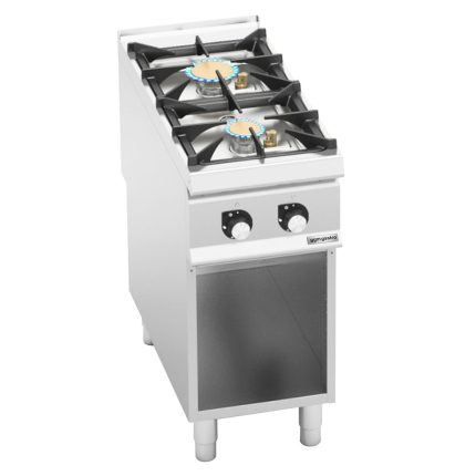 Mașină de gătit / Aragaz profesional pe gaz - seria 900 - 400x900x(H)930 mm - 16 kW - 2 arzătoare