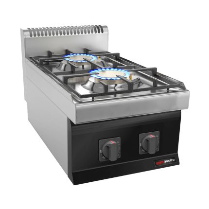 Mașină de gătit / Aragaz profesional pe gaz - seria 700 - 400x700x(H)430 mm - 10 kW - 2 arzătoare