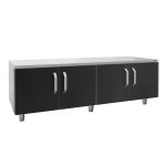 Structură din oțel inoxidabil – 1600 mm – 4 uși – Negru