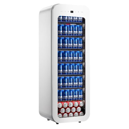Vitrină frigorifică pentru băuturi – 105 litri – model îngust – cu 1 ușă din sticlă