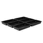 (6 bucăți) Recipient din policarbonat GN 1/1 – Negru – Înălțime: 65 mm