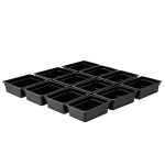 (12 bucăți) Recipient din policarbonat GN 1/2 - Negru - Înălțime: 100 mm