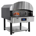 Cuptor pizza pe gaz - 1650x1705x1970 mm - 6 x Ø 30 cm - până la 400 °C - Touchscreen - 75 pizza/h - incl. rezervor pentru lemn